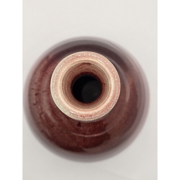 Beautiful Studio Art Pottery Bud Vase with Ox Blood Glaze - Picture 7 of 16